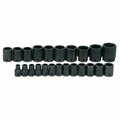 Williams Socket Set, 23 Pieces, 1/2 Inch Dr, Shallow, 1/2 Inch Size JHWMS-4-23RC